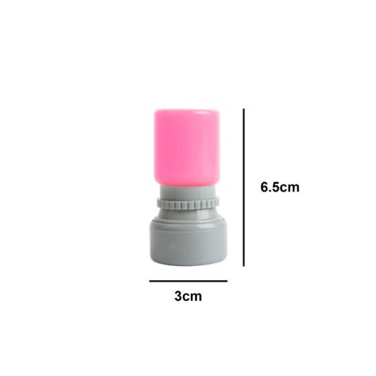 Custom Coloured Round Stamps Size